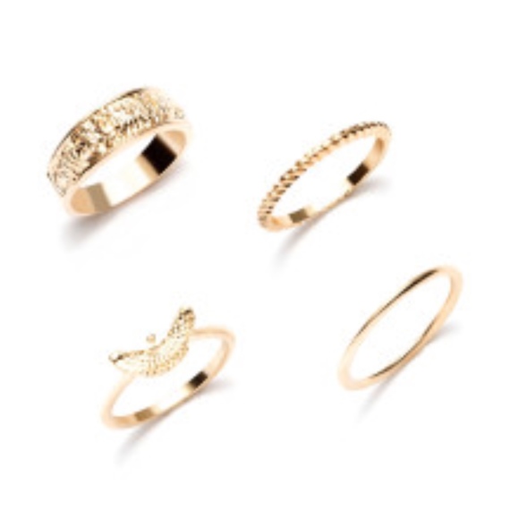Last One!! Gold Plated Embellished Ring Set - 12 - Picture 4 of 4